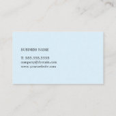 Professionele Minimaal Licht Blauw Wit Consultant Visitekaartje (Achterkant)