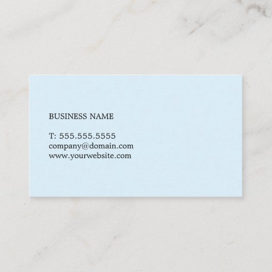 Professionele Minimaal Licht Blauw Wit Consultant Visitekaartje (Achterkant)