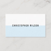 Professionele Minimaal Licht Blauw Wit Consultant Visitekaartje (Voorkant)