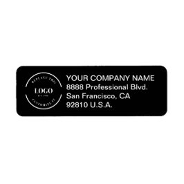 Professionele Minimal Business Logo Zwart Wit Etiket