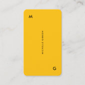 Professionele Minimal Helder Geel Modern Visitekaartje (Voorkant)