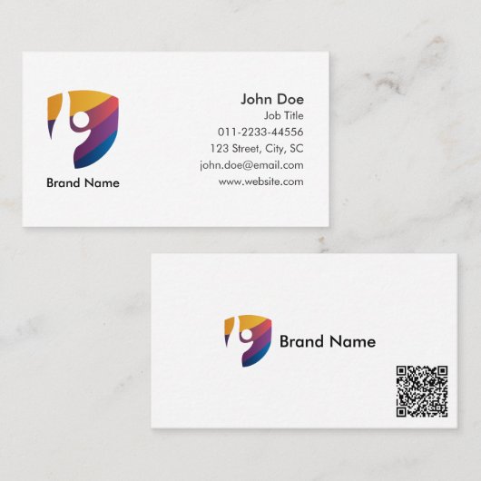 Professionele Minimal Simple Modern Visitekaartje (Voorkant / Achterkant)