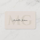 Professionele Minimal Simple Sand Modern Visitekaartje (Voorkant)