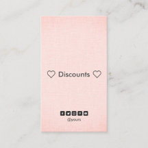 Professionele minimale Blush Linen Discount Vertic