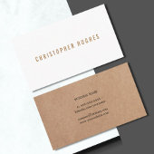 Professionele minimale consultant voor bruine Kraf Visitekaartje