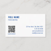 Professionele, minimale eenvoudige QR-code Visitekaartje (Voorkant)