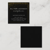 Professionele, minimale Gold Border/Gold Dust Vierkante Visitekaartje (Voorkant / Achterkant)