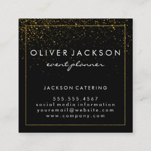 Professionele, minimale Gold Border/Gold Dust Vierkante Visitekaartje