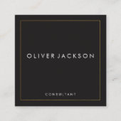 Professionele, minimale Gold Border Vierkante Visitekaartje