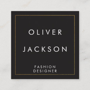 Professionele, minimale Gold Border Vierkante Visitekaartje