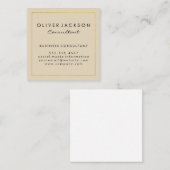 Professionele, minimale Gold Border Vierkante Visitekaartje (Voorkant / Achterkant)