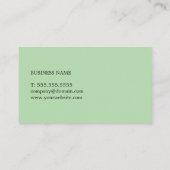 Professionele minimale groene witte consultant visitekaartje (Achterkant)