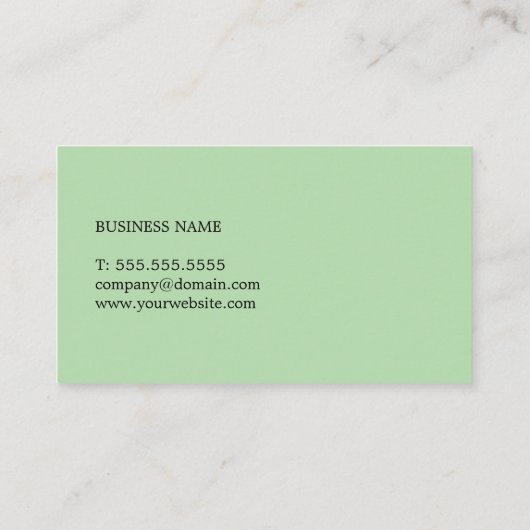 Professionele minimale groene witte consultant visitekaartje (Achterkant)