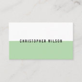 Professionele minimale groene witte consultant visitekaartje (Voorkant)
