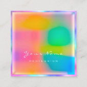 Professionele, minimale holograafmarkering vierkante visitekaartje (Voorkant)