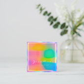 Professionele, minimale holograafmarkering vierkante visitekaartje (Staand voorkant)