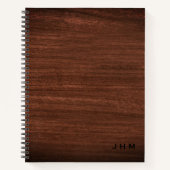 Professionele minimale Initialen van het Monogram  Notitieboek (Voorkant)