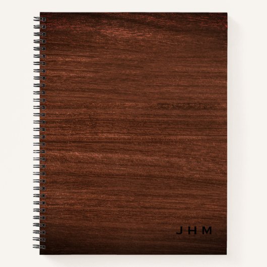 Professionele minimale Initialen van het Monogram  Notitieboek (Voorkant)