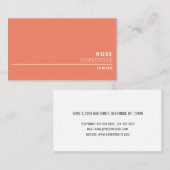 Professionele, minimale lichte zalmwinst visitekaartje (Voorkant / Achterkant)