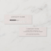 Professionele, minimale Linen Mini Loyalty-kaart Mini Visitekaartje (Voorkant / Achterkant)