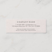 Professionele, minimale Linen Mini Loyalty-kaart Visitekaartje (Achterkant)