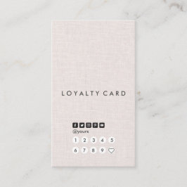 Professionele minimale Linen Vertical Loyalty-kaar Visitekaartje