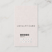Professionele minimale Linen Vertical Loyalty-kaar Visitekaartje (Voorkant)