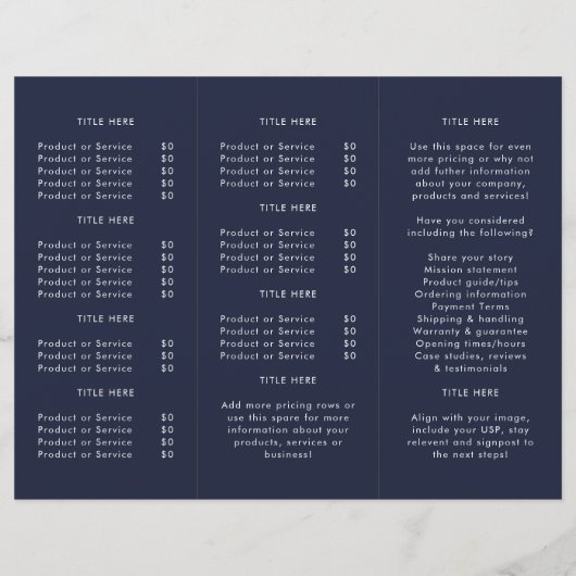 Professionele minimale marine blauwe drievoudige b (Achterkant)