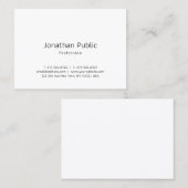 Professionele minimale minimalistische klassieke S Visitekaartje (Voorkant / Achterkant)