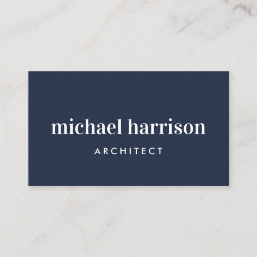 Professionele Minimale Moderne QR Code Blauw Visitekaartje (Voorkant)