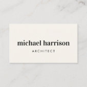 Professionele Minimale Moderne QR Code Cream Visitekaartje (Voorkant)