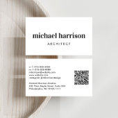 Professionele minimale moderne QR-code Visitekaartje