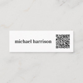 Professionele minimale moderne QR-code voor Typogr Mini Visitekaartje