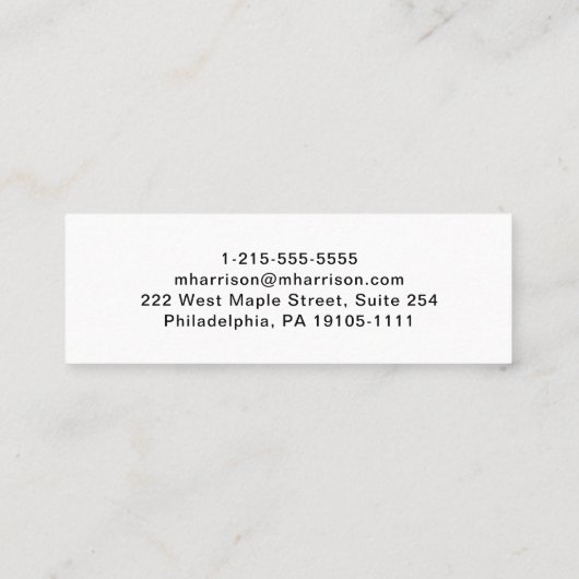 Professionele minimale moderne QR-code voor Typogr Mini Visitekaartje (Achterkant)