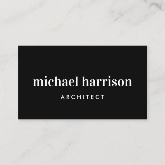 Professionele Minimale Moderne QR Code Zwart Visitekaartje (Voorkant)