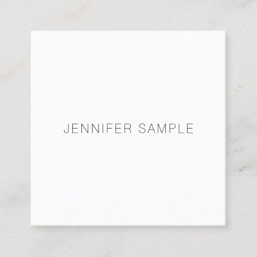 Professionele minimale, moderne, slimme Sjabloon Vierkante Visitekaartje (Voorkant)