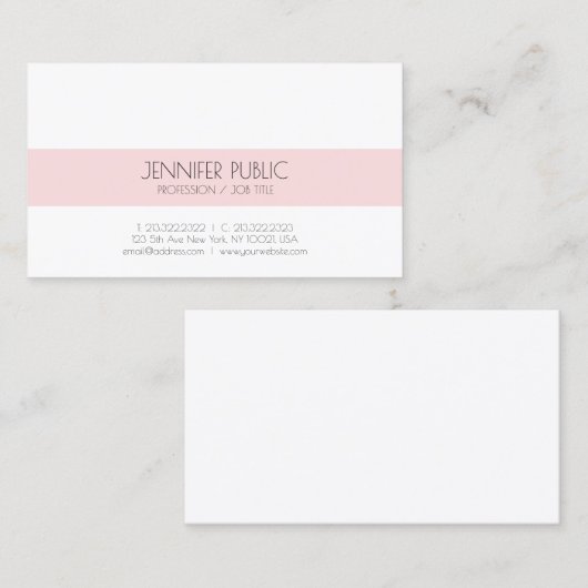 Professionele, minimale, moderne vormgeving visitekaartje (Voorkant / Achterkant)