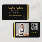 Professionele Minimale QR Code en Fotobakkerij Visitekaartje (Voorkant / Achterkant)