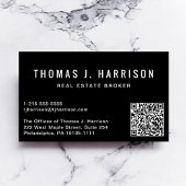 Professionele minimale QR-code zwart Visitekaartje