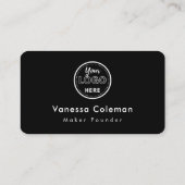 Professionele Minimale QR Code Zwart Visitekaartje (Achterkant)