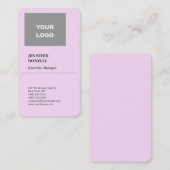 Professionele, minimale roze TOEVOEGEN UW LOGO Visitekaartje (Voorkant / Achterkant)