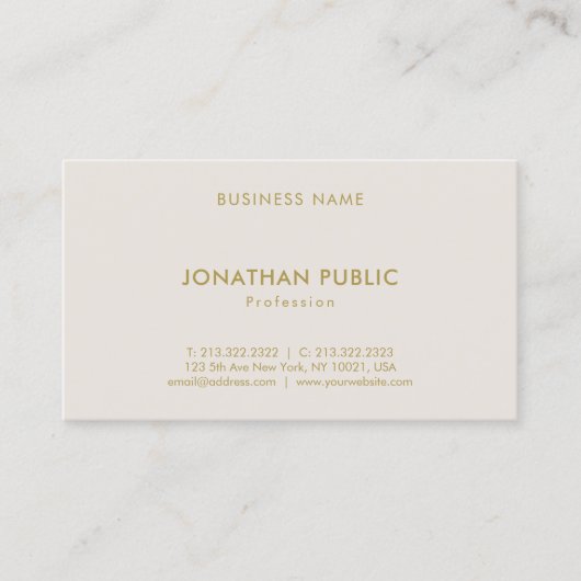 Professionele, minimale Sjabloon Visitekaartje (Voorkant)