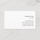 Professionele minimale textuur blauw wit consultan visitekaartje (Achterkant)