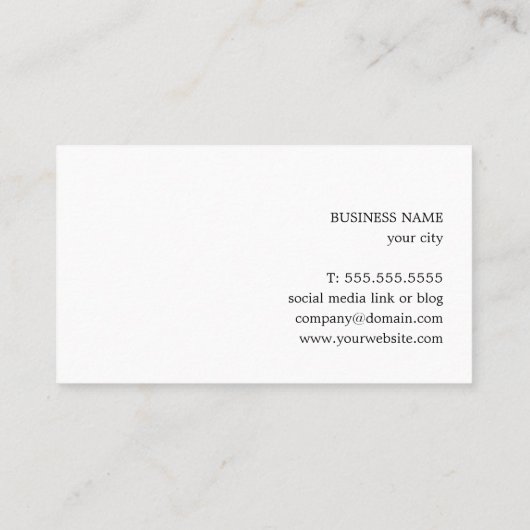 Professionele minimale textuur blauw wit consultan visitekaartje (Achterkant)