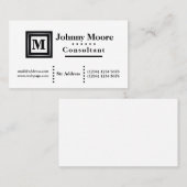 Professionele minimale witte cover visitekaartje (Voorkant / Achterkant)