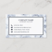 Professionele minimale witte marmer | Visitekaartj Visitekaartje (Achterkant)