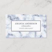 Professionele minimale witte marmer | Visitekaartj Visitekaartje (Voorkant)