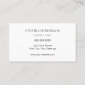 Professionele minimale zwarte gradiëntfoto visitekaartje (Achterkant)