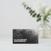 Professionele minimale zwarte krabbel visitekaartje (Staand voorkant)