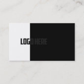 Professionele, minimale zwarte, moderne Logo Visitekaartje (Voorkant)